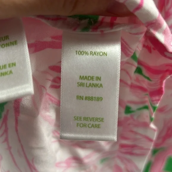Lilly Pullitzer Pink Flamingo Sarasota Pintuck Tunic Shirt -Size Small - Picture 8 of 11